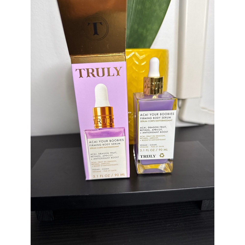Truly Beauty Acai Your Boobies Firming Body Serum 3.1oz Retinol Dragon Fruit New